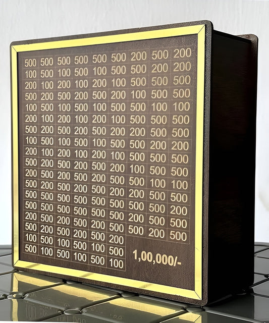 ₹1 Lakh Money Saving Box – Premium Wooden Edition